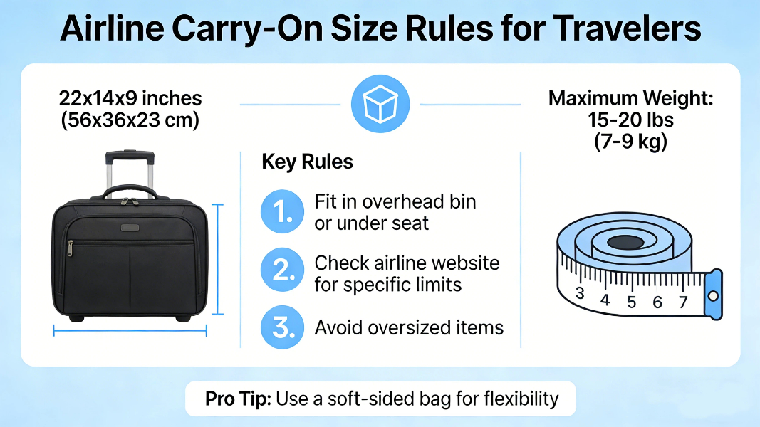 airline carry-on size rules for travelers