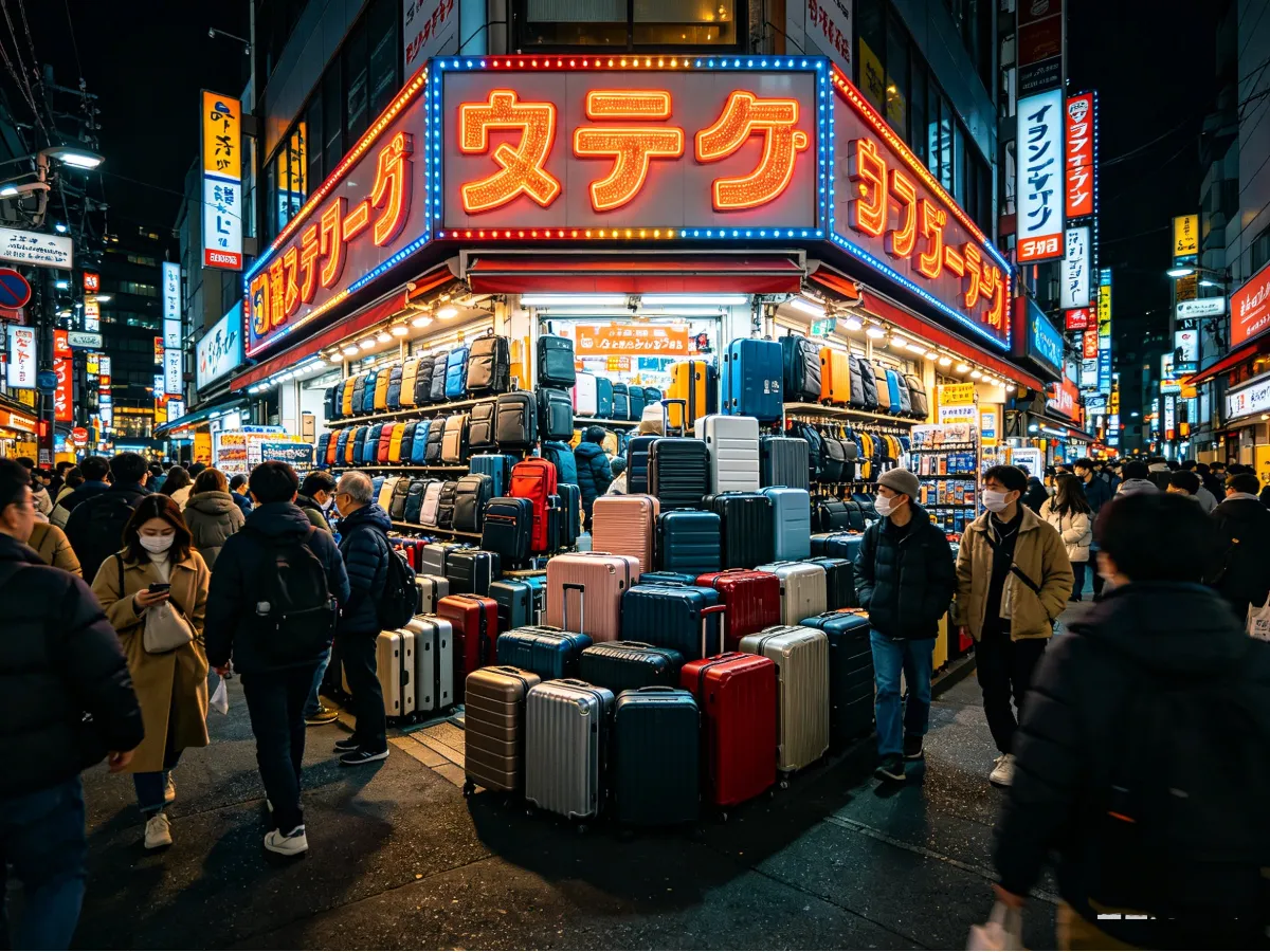 Shopping for budget suitcases at Ameyoko market and Don Quijote in Tokyo, Japan