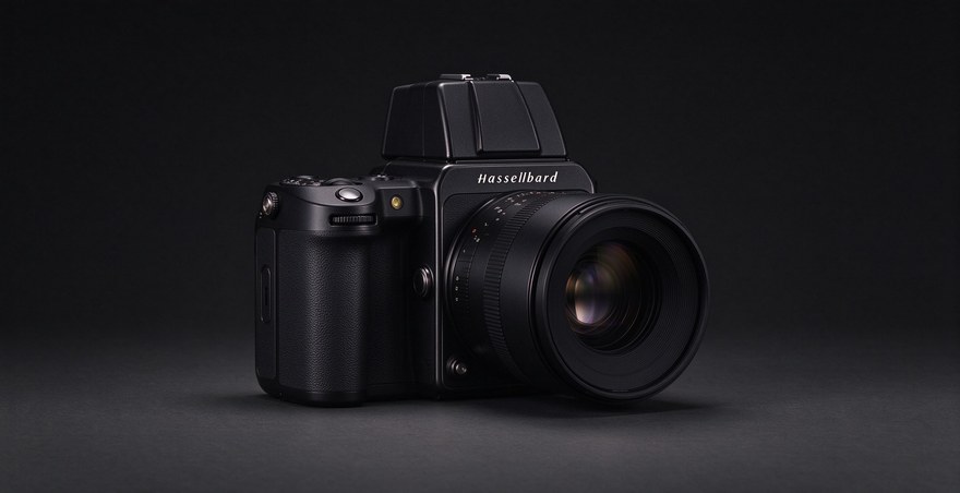 哈苏Hasselblad黑色中画幅专业相机产品图