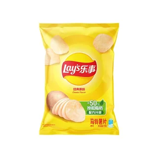 乐事薯片经典原味75克 膨化休闲零食小吃