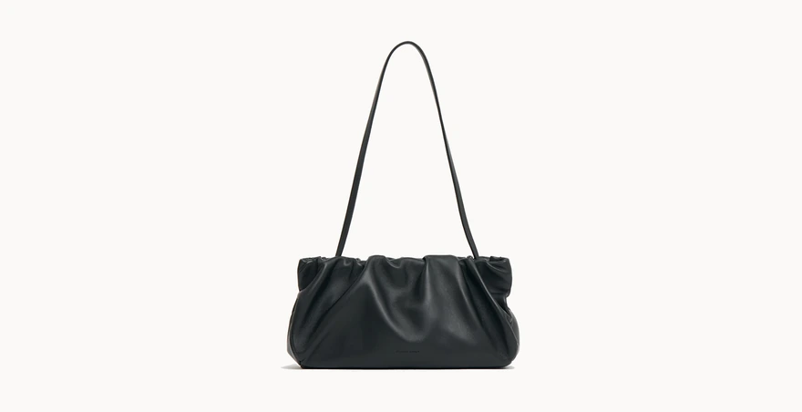 Mansur Gavriel Alba 单肩包 意大利小羊皮褶皱磁扣 22.5 厘米