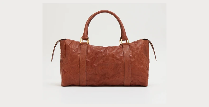 Mansur Gavriel Onda Satchel 手提包 红棕小羊皮 33 厘米宽