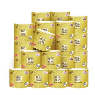 清风有芯卷纸金装4层140克*27卷 家用卫生纸