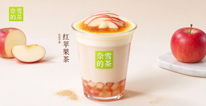 奈雪烤布蕾红苹果好喝吗？有热的吗和测评做法有芋泥嘛
