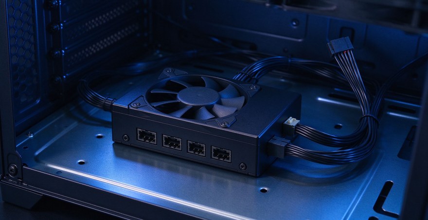 ROG GR120-1C风扇集线器有必要买吗？4路接口和14把风扇怎么接线